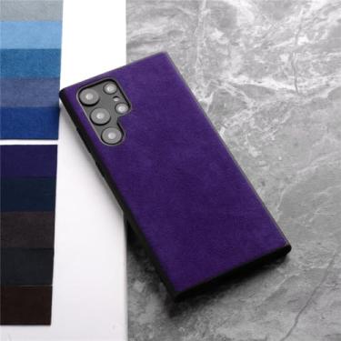 Imagem de Capa para samsung galaxy s24 ultra s23 s22 s21 fe s10 plus note20 capas de telefone de couro, violeta, para s22 fe