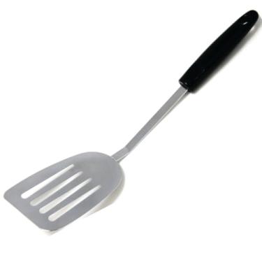 Imagem de Rocky Mountain Goods Espátula de aço inoxidável - Espátula resistente de 35,5 cm para frigideira de ferro fundido ou panelas de aço inoxidável - borda plana fácil de raspar - Flipper de panqueca larga