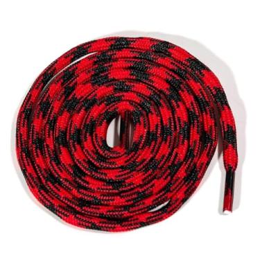 Imagem de Esportes Ao Ar Livre Cadarços Especiais Flor Ponto Sapato Cadarços Poliéster Tipo Redondo Cadarço Botas De Algodão Acessórios De Sapato(Color:17Red,Size:120cm)