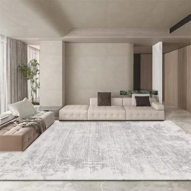 Imagem de Tapetes para sala de estar cor clara decoração do quarto tapete grande sofá área cinza tapete lavável lounge tapete, flanela 3.100 x 160 cm 39,4 x 63 pol.