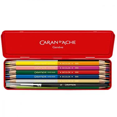 Imagem de Estojo Lápis Aquarelável Caran D’Ache Prismalo C/12 Bicolor, CC0849.221