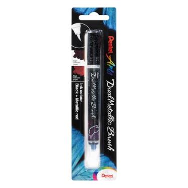 Imagem de Pentel Dual Metallic Brush-Black/Metallic Red -XGFHBPD-AX