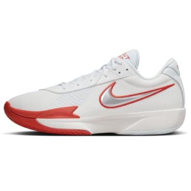 Imagem de Nike G.T. Cut Academy Tênis de basquete masculino (FB2599-101, branco Summit/vermelho picante/cinza futebol/prata metálico) tamanho 40