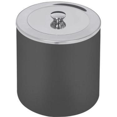 Imagem de Lixeira Útil com Tampa 5 L em Aço Inox com Acabamento Scotch Brite e C