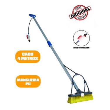 Imagem de vassoura para Limpeza de placas solares c/ cabo telescópico - Solar Va