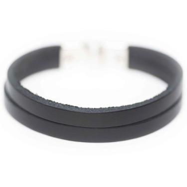 Imagem de Pulseira Couro Natural Masculina  - Vorax Acessórios, G - 19cm a 19,5c