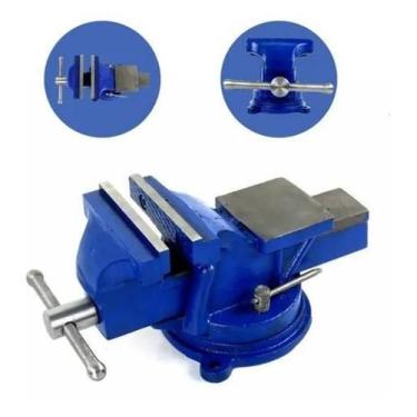 Imagem de Torno Morsa De Bancada Profissional N.5 125Mm Azul - Quickstore