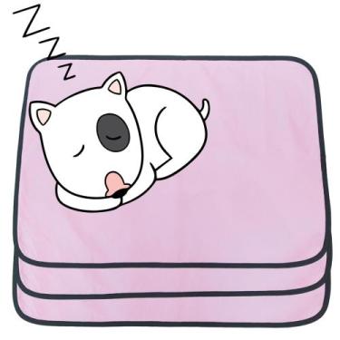 Imagem de 3 Tapetinhos Macios para Dormir Pet Antipulgas 200 Lavagens 70x50 Rosa