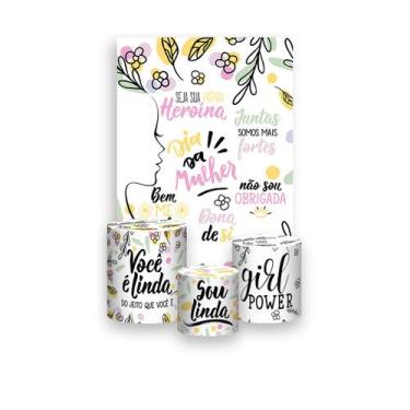 Imagem de Painel De Festa Vertical 1,50 x 2,20 + Trio De Capas Cilindro -Dia das