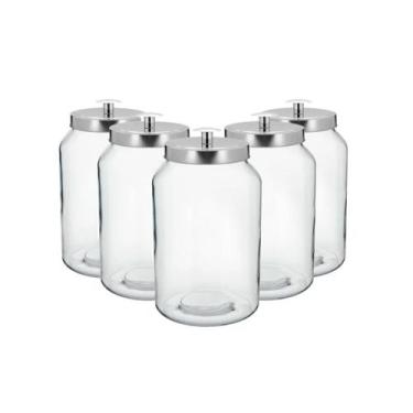 Imagem de Kit 5 Potes Vidro Porta Mantimentos 4L Home&Co