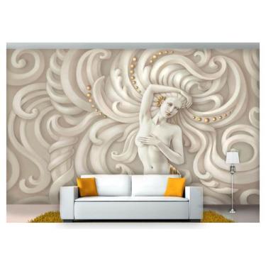 Imagem de Papel De Parede Arte Mulher Cabelos Corpo 3D At56 - Você Decora