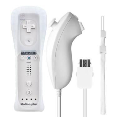 Imagem de Controle Wii Remote Plus + Nunchuk Compatível Com Nintendo Wii e Wii U