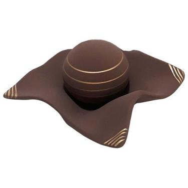 Imagem de Centro de Mesa Fruteira 1 Esfera em Cerâmica Fosca - Brown Gold - Retr