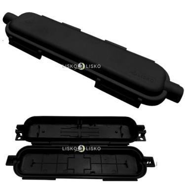 Imagem de 20 Caixas Protetora Hermética Emenda Fibra Óptica Drop Preta - MULTITO