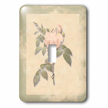 Imagem de 3D Rose lsp_186920_1 rosas vitorianas em fundo de papel de aparência antiga, interruptor de interruptor simples pastel claro