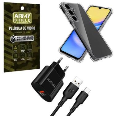 Imagem de Capa Capinha Transparente Para Galaxy A16 + Carregador Turbo + Pelicul