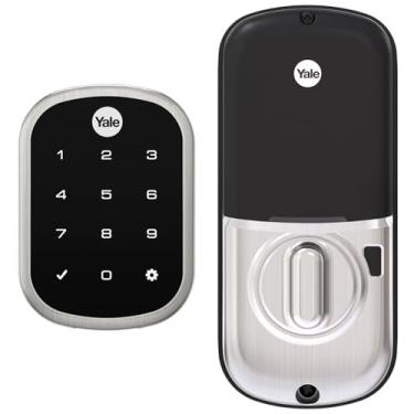 Imagem de Yale Security Fechadura de fechadura SL com Z-Wave, fechadura de porta de entrada sem chave de níquel acetinado com teclado eletrônico sensível ao toque para código, YRD256-ZW2-619