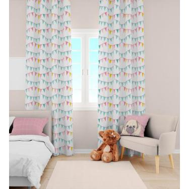Imagem de Kit Quarto Infantil Bandeirinhas Candy - 3 Itens - Core Decore