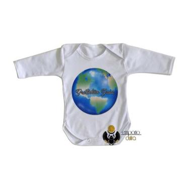 Imagem de body nenê criança roupa bebê manga longa Gratidão Gaia  - Empório Dutr