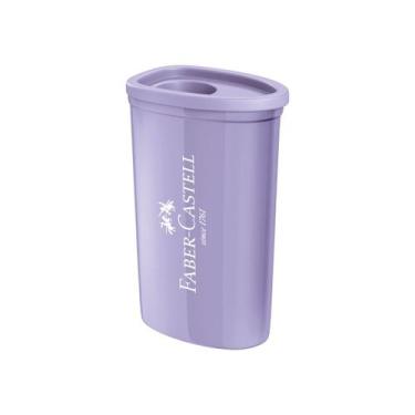 Imagem de Apontador com depósito FABER-CASTELL Triangular Pastel, Lilás