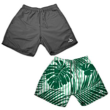 Imagem de Kit 2 Shorts Verão Masculino Curto Básico e Florido Tectel - Bueno Sto