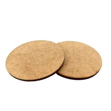 Imagem de Base Redonda Mdf Artesanato Biscuit Topo Bolo 5cm Kit 100pcs - AGV Cri