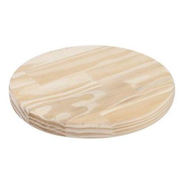 Imagem de Placa De Madeira de Pinus 20x20 Redonda diâmetro de 20cm Redonda, DIY 