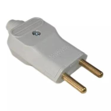 Imagem de Pino plug macho 2p 10a cinza prensa cabo pld11-2cz mar girius - MARGIR