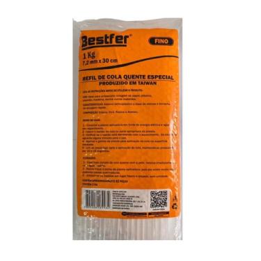 Imagem de Silicone Bastão 1 Kg P/ Cola Quente Fino 7,2mm Transparente - BESTFER