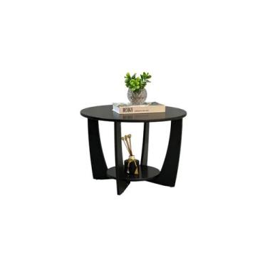 Imagem de Mesa de Centro Sala Estar Decorativa Redonda Sofá Canto - Maraka Inter