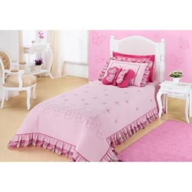 Imagem de Kit Cobre Leito Infantil 3 Peças Bordado Menina Jardine - EMPÓRIO DO L