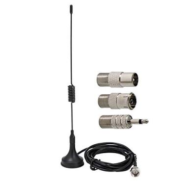 Imagem de Antena estéreo FM, base magnética Ancable kit de antena FM 75 Ohm para Yamaha Onkyo Bose, etc Receptor estéreo antena receptora de rádio de mesa interna