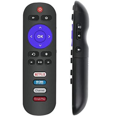 Imagem de Substituição de controle remoto RC280 para televisões inteligentes TCL ROKU com Netflix, CBS todos os acessos, canal Roku, teclas de atalho Google Play