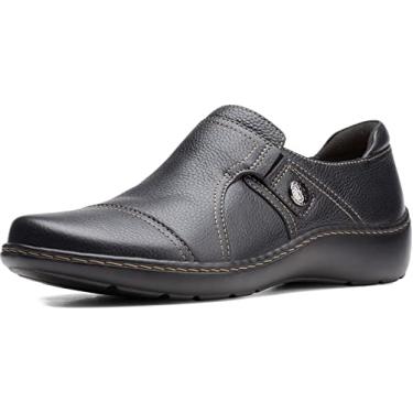Imagem de Clarks Mocassim feminino Cora Poppy, Preto polido, 35