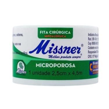 Imagem de Fita micropore hipoalergenica 2,5 cm x 4,5 m - missner