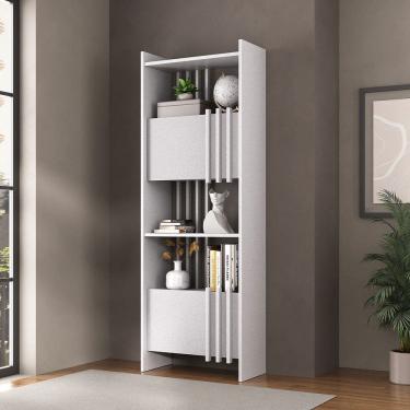 Imagem de Estante para Livros Arbos 2 Portas 6 Prateleiras Ripado Terraza - Artany