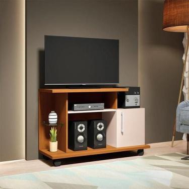 Imagem de Rack Ambiente Smart Cinamomo Off White  HB Móveis - HB Moveis