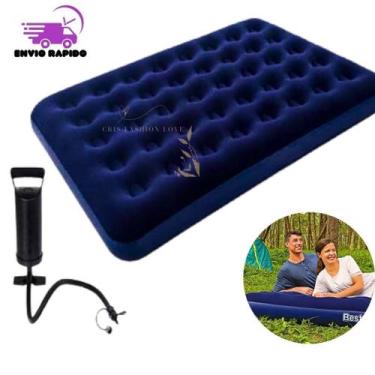 Imagem de Colchão Inflável de Casal 1,91m x 1,31m - Conforto, Durabilidade e Pra