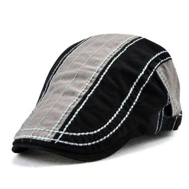 Imagem de Boina de Algodão Clássica Viseira Básica Lisa Retro Moda Verão Casual 