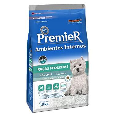 Imagem de Premier Pet Ração Premier Ambientes Internos Para Cães Adultos Sabor Frango E Salmão 1Kg Raça Adulto