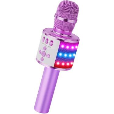 Imagem de Microfone de Karaokê Infantil BONAOK Q78 Bluetooth Sem Fio