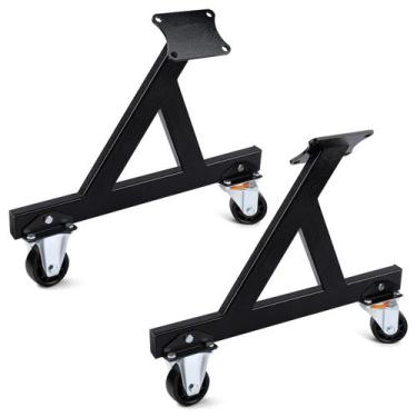 Imagem de Suporte de motor LEQEE para motores LS V8 com rodas giratórias