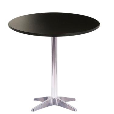 Imagem de Mesa Delta 76,50 cm (Altura) com Tampo em MDP Redonda 60 cm Preto