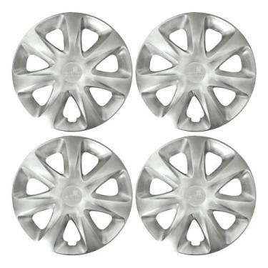 Imagem de Calota Aro 13" Prata Universal Renault Clio 2014 / 2015 (Jogo c/ 4 Cal