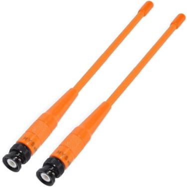 Imagem de HYS Antena BNC HT, antena portátil de alto ganho de banda dupla de 144/440 MHz para rádio amador ICOM IC-V9 Motorola HT440 CP500 Uniden Bearcat Whistler VHF/UHF (pacote com 2)
