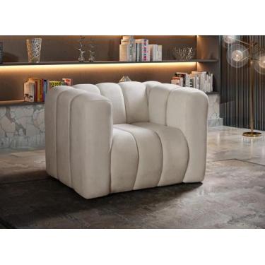 Imagem de Poltrona Decorativa Mona Sala de Estar Moderna Retrô - Bella Decor, Bo