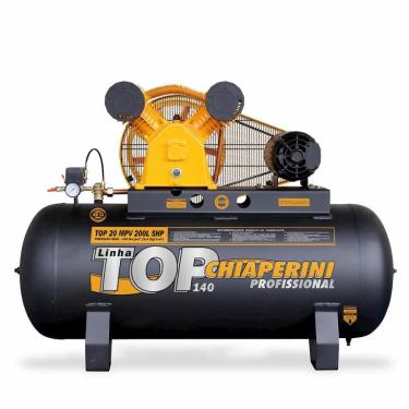 Imagem de Compressor de Ar Média Pressão Trifásico Aberto 5HP 200L 009807 Chiaperini