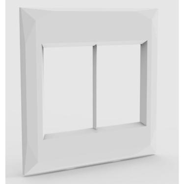 Imagem de Placa Enerbras Doha Branco para 6 Módulos com Suporte 4x4