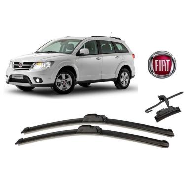 Imagem de Par de Palhetas para Limpador de Parabrisa Dianteiro Fiat Freemont ano 2011 2012 2013 2014 2015