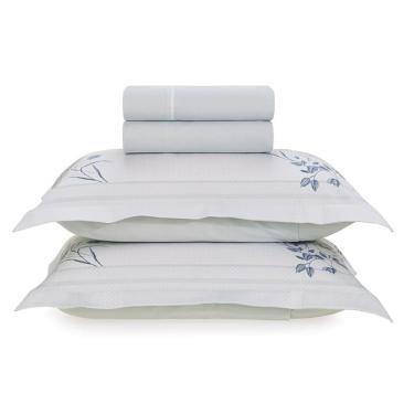Imagem de Jogo Cama King 300 Fios Karsten Lise Azul